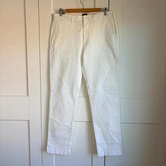 J. Crew Men's White 770 Straight StretchChinos 32x32